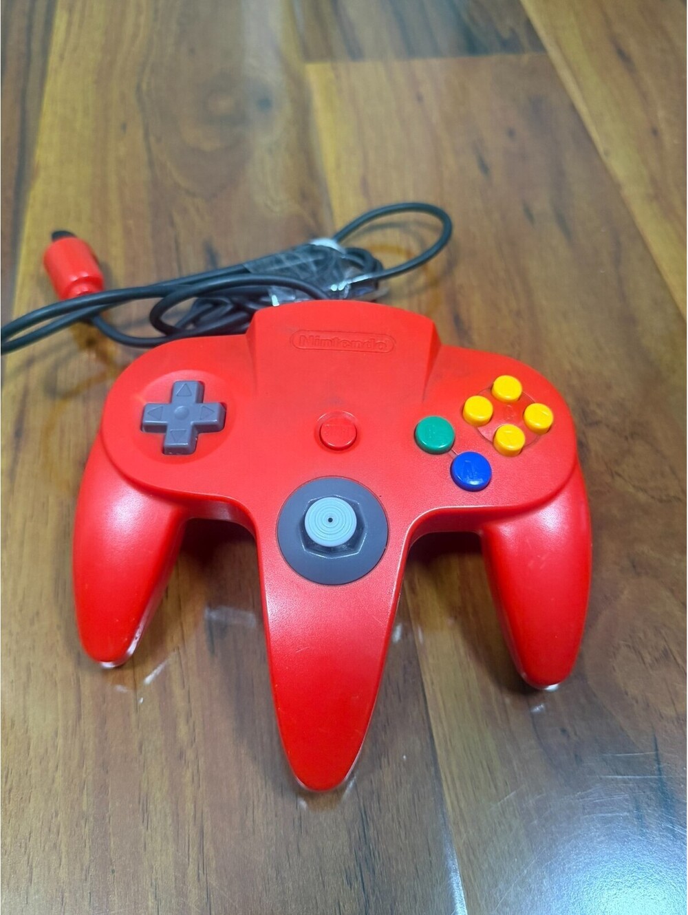 Nintendo 64 N64 Controller Red Authentic OEM Remote Tested Works